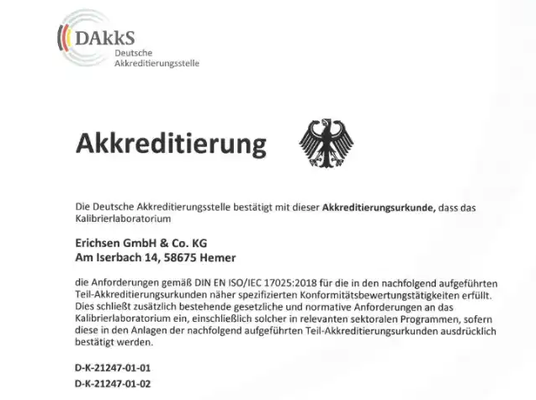 DAkkS Akkreditierung – Screenshot