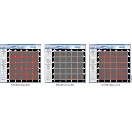 Auswertesoftware Schnittbreite – CrossScan 295