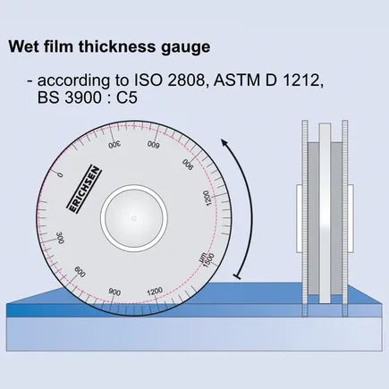 Wet film thickness gauge – Coating thickness measurement ISO-2808 ASTM-D-1212