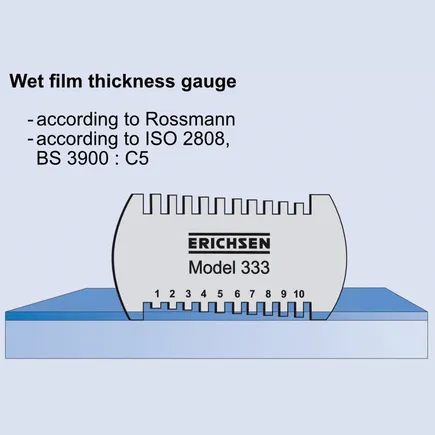 Wet film thickness gauge according to Rossmann ISO-2808 BS-3900